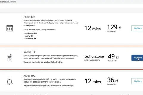 Raport BIK jednorazowy kosztuje 49 zł. Sprawdź, czy założenie konta w BIK jest płatne, analizując dostępne pakiety.