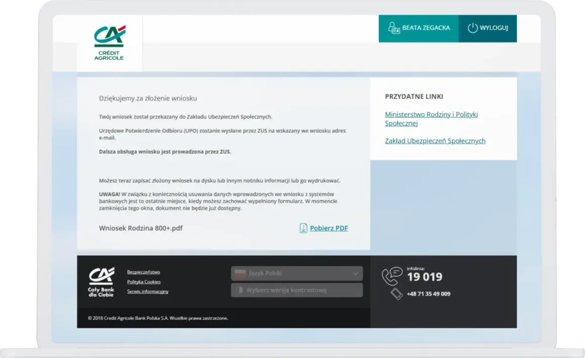 800 plus wniosek ZUS: Złóż online krok po kroku na czas!