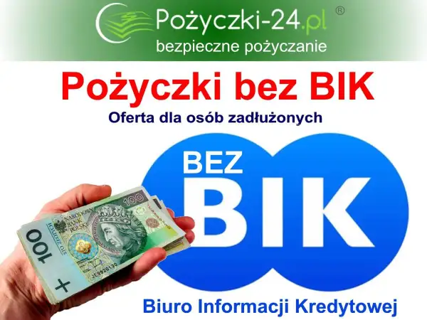 Pożyczki bez BIK dla zadłużonych. Oferta Pożyczki-24.pl, która nie patrzy na zapytania w BIK. Dłoń trzyma plik banknotów 100 zł.